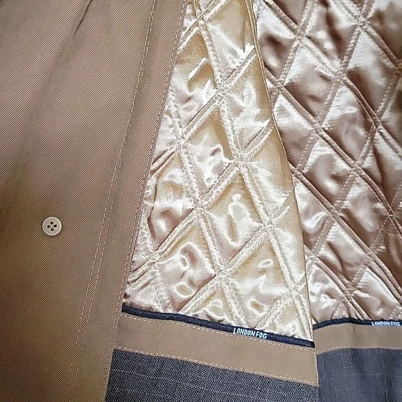 NWT London Fog Brown Double-Breasted Trench Coat - Picture 11 of 16